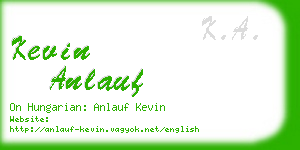 kevin anlauf business card